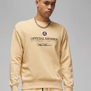 Jordan Flight MVP Men's Lightweight Fleece Crew-neck Sweatshirt $100 NEW